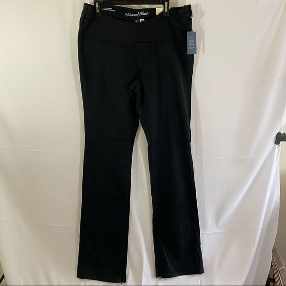 Universal Thread Women’s Boot Cut Black Pants Elastic Waist - Picture 1 of 8